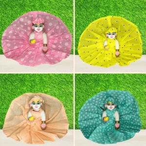 4 Pack Dots Printed Laddu Gopal Dress Combo [Random Designs]
