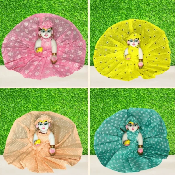 4 Pack Dots Printed Laddu Gopal Dress Combo [Random Designs]