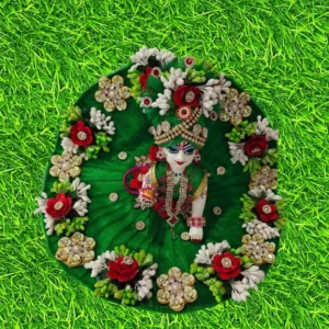 Krishna Laddu Gopal Ji Fancy Cotton Dress with Choli Pagadi