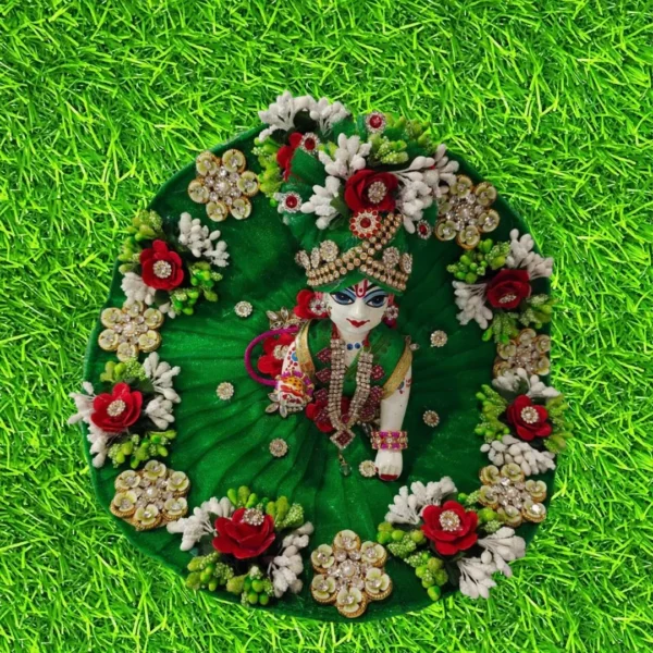 Krishna Laddu Gopal Ji Fancy Cotton Dress with Choli Pagadi