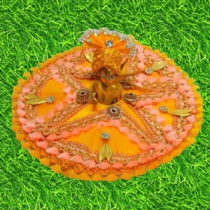 Laddu Gopal Cotton orange Dress