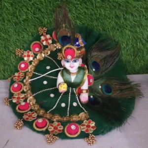 Laddu Gopal Fancy Green Dress with choli(Cotton)