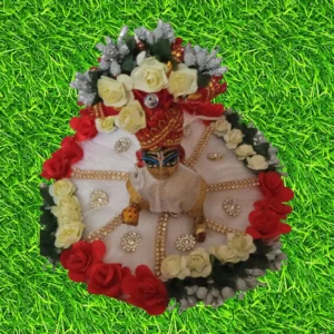 Laddu Gopal Heavy Cotton Dress with Choli Mukut