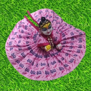 Laddu Gopal Ji pink Cotton Dress