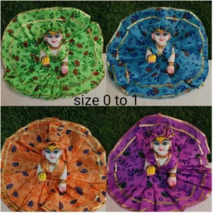 Pack of 4 Laddu Gopal Cotton Gota Dress