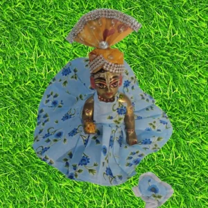 Set of 2 Laddu Gopal Ji Cotton Dress and Pagdi (Random Design)